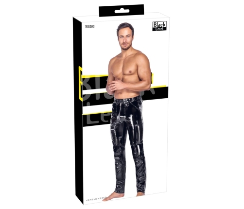 Black Level Mens Trousers 2XL Shiny Black Classic Cut by You2Toys