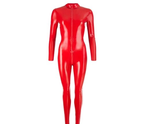 Latex Catsuit red M
