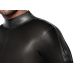 LateX Men's Full Body Black Latex Jumpsuit XL, Shoulder & Crotch Zips