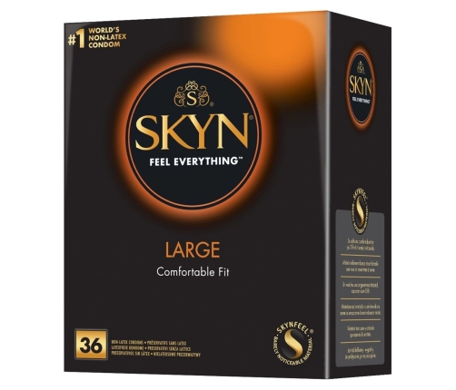 SKYN Large 36 szt. - Prezerwatywy nielateksowe, powiększony rozmiar, Sensoprene