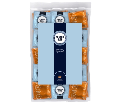Mister Size 57mm - Ultra-Thin Vegan Latex Condoms, 100-Pack