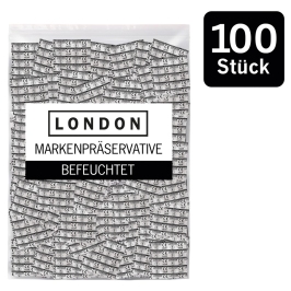 London Regular Transparent Condoms 100-Pack Silicone Lubricated 52mm