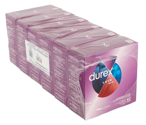 Durex Love Mix Assorted Condoms 40pcs - 5 Types, Anatomical Shape
