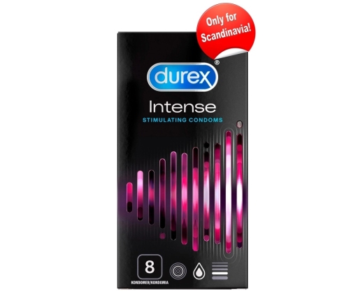 Durex Intense 8 pcs - Textured Condoms with Stimulating Gel
