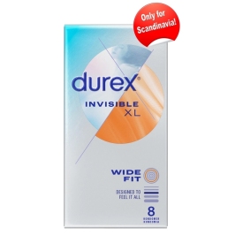 Durex Invisible XXL Ultra Thin Silicone Lubricated Condoms 8-Pack