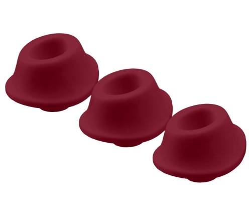 Womanizer Replacement Heads Bordeaux M - 3-Pack, Silicone, For Premium 2/Classic 2