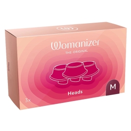 Womanizer Replacement Heads Bordeaux M - 3-Pack, Silicone, For Premium 2/Classic 2