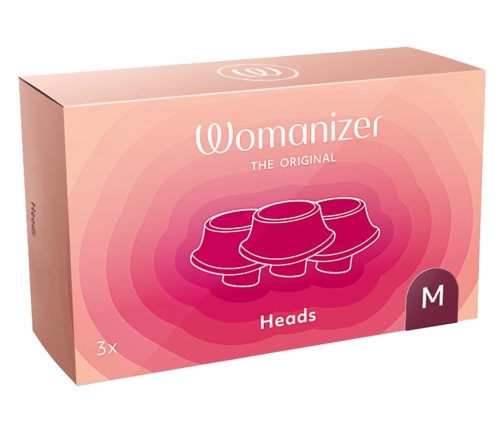 Womanizer Replacement Heads Bordeaux M - 3-Pack, Silicone, For Premium 2/Classic 2