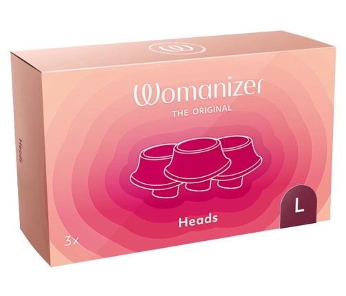 Womanizer 3-Pack Replacement Heads L Bordeaux Silicone Premium 2/Classic 2