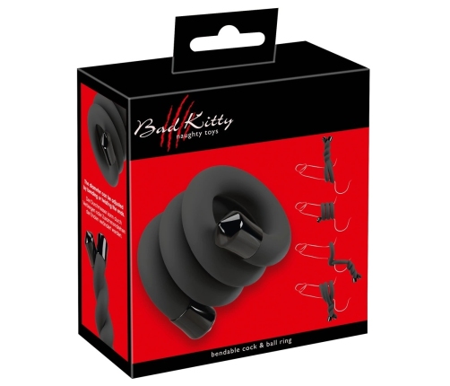 BK bendable cock & ball ring