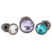 ANOS Metal Plug Set Diamond Trio - Spiral Shape, 3 Sizes, Multicolor Gems