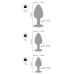ANOS Metal Plug Set Diamond Trio - Spiral Shape, 3 Sizes, Multicolor Gems