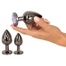 ANOS Metal Plug Set Diamond Trio - Spiral Shape, 3 Sizes, Multicolor Gems