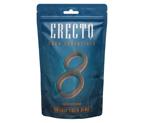 Erecto Double Support Ring Liquid Silicone Flexible Black 19g