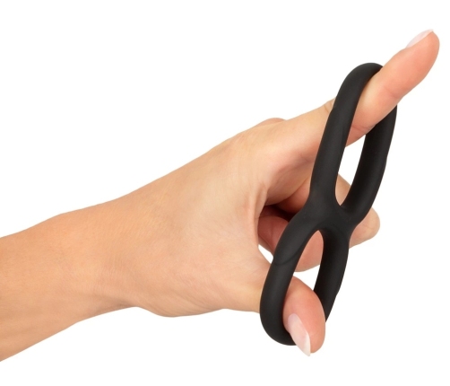 Erecto Double Support Ring Liquid Silicone Flexible Black 19g