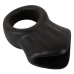 Erecto Liquid Silicone Intimate Ring & Ball Stretcher Duo, Black, 8 cm