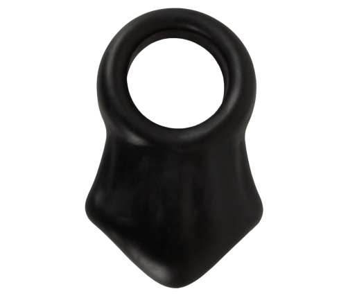 Erecto Liquid Silicone Intimate Ring & Ball Stretcher Duo, Black, 8 cm