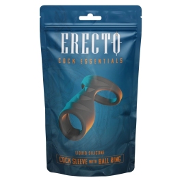 Erecto Liquid Silicone Performance Sleeve with Dual Support Rings, 8cm