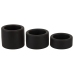 Erecto Liquid Silicone Ball Ring Set - 3 Sizes, Flexible, Black