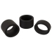 Erecto Liquid Silicone Ball Ring Set - 3 Sizes, Flexible, Black