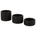 Erecto Liquid Silicone Ball Ring Set - 3 Sizes, Flexible, Black