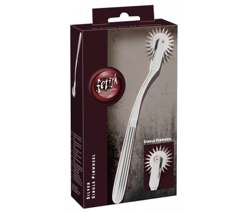 Fetish Collection Silver Single Pinwheel Steel Precision Tool 18.5cm