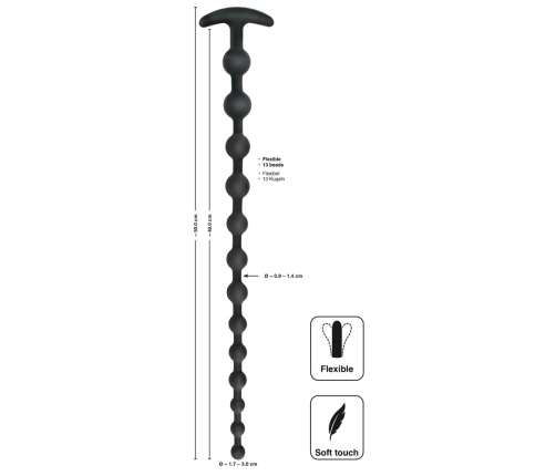 Black Velvets Silicone Flexible Bead System 50cm with Safe Grip