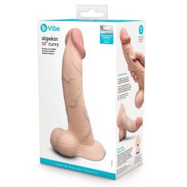 b-Vibe Slipskin 10" Curved Model Silicone Flexible with Suction Cup