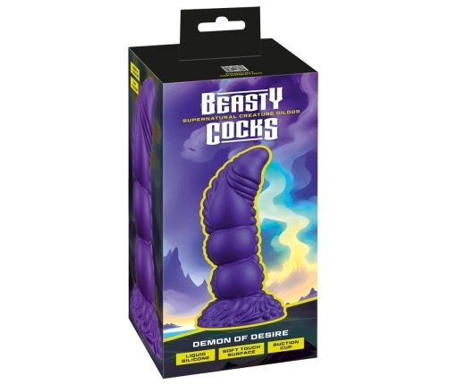 Beasty Cocks Demon of Desire Liquid Silicone Intimate Model 22.5 cm Metallic
