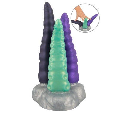 You2Toys Beasty Cocks Triple Tentacle Silicone Fantasy Model 22cm