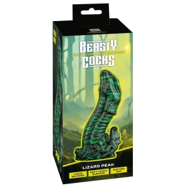 Beasty Cocks Lizard Peak Liquid Silicone Model with Suction Cup 22cm