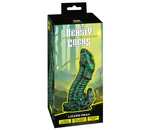 Beasty Cocks Lizard Peak Liquid Silicone Model with Suction Cup 22cm