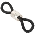 Rebel Heavy Rope Double Silicone Adjustable Strap with Metal Weight Black
