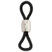 Rebel Heavy Rope Double Silicone Adjustable Strap with Metal Weight Black