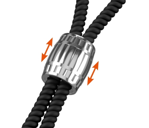 Rebel Heavy Rope Adjustable Silicone System with Sliding Metal Weight 21.5cm
