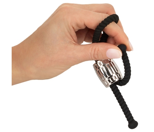 Rebel Heavy Rope Adjustable Anatomical Silicone Loop with Metal Weight 14.5cm