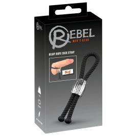 Rebel Heavy Rope Adjustable Anatomical Silicone Loop with Metal Weight 14.5cm