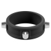 Rebel Silicone Ring with Metal Studs - Adjustable Black Intimate Accessory