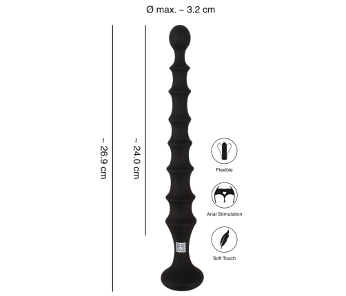 You2Toys Magic Anal Wand No. 2 - Flexible Silicone Black Beaded Model