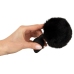 You2Toys Fluffy Tail Black M - Silicone Intimate Cone Plug with Faux Fur