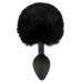 You2Toys Fluffy Tail Black M - Silicone Intimate Cone Plug with Faux Fur