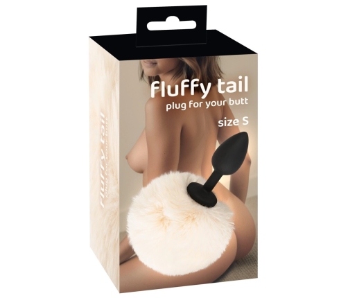 You2Toys Fluffy Tail Silicone Plug S White - Soft Faux Fur, Compact Size