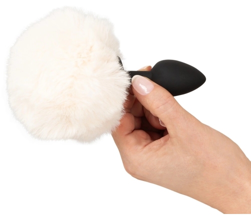 You2Toys Fluffy Tail Silicone Plug S White - Soft Faux Fur, Compact Size