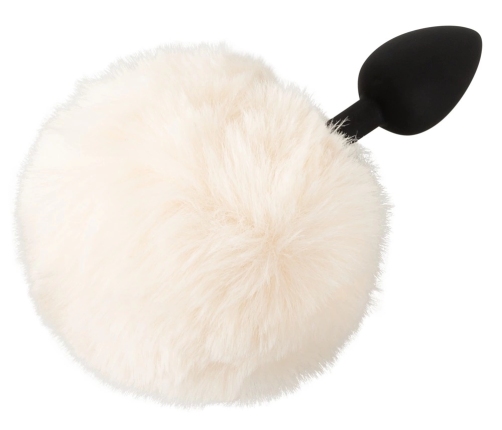 You2Toys Fluffy Tail Silicone Plug S White - Soft Faux Fur, Compact Size