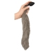 You2Toys Fluffy Tail Plug Grey - Silicone Model with Soft Faux Fur, 45 cm