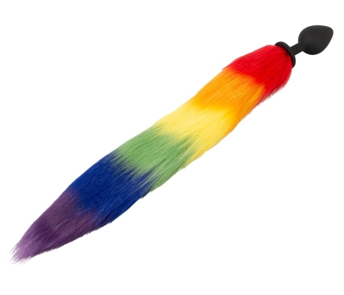 You2Toys Rainbow Fluffy Tail Silicone Plug - 42 cm Multicolor