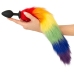 You2Toys Rainbow Fluffy Tail Silicone Plug - 42 cm Multicolor