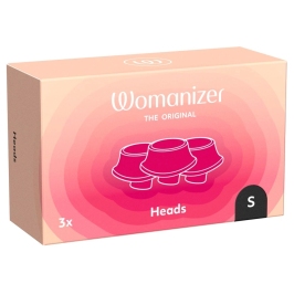Womanizer Next Replacement Head S Black - Set of 3, Silicone/PU
