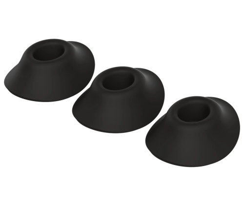 Womanizer Next Replacement Head S Black - Set of 3, Silicone/PU