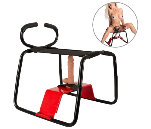 The Banger Ultimate Intimate Stool with Silicone Accessory, Black